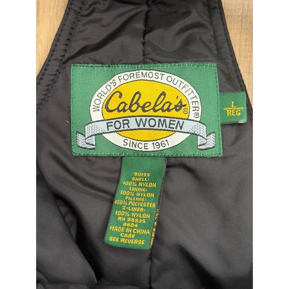 Cabela's Women's Black Insulated Snow Bib Overalls Ski Pants Large Reg - Picture 4 of 7